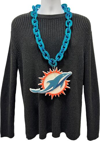 Aminco Miami Dolphins NFL Fan Chain, Teal in Saudi Arabia