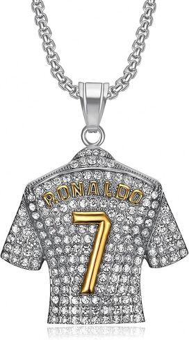 Number 7 Soccer Jersey Necklace for Boys, No.7 Soccer Jersey Ball Necklace for Mens, No.7 Jersey Soccer Necklaces for Football Fans in Kuwait
