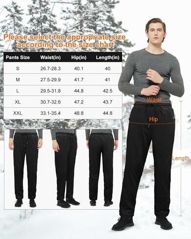 FERNIDA Heated Pants for Men Women, Winter Warm Heating Skiing Hiking Fishing Walking Trouser, 8 Heating Zones, No Battery in Saudi Arabia