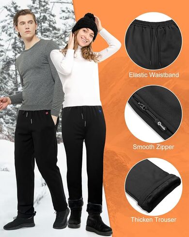 FERNIDA Heated Pants for Men Women, Winter Warm Heating Skiing Hiking Fishing Walking Trouser, 8 Heating Zones, No Battery in Saudi Arabia