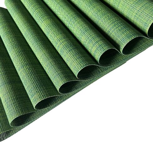 WAZAIGUR Placemats Set of 6 for Dining Table Heat-Resistant Washable Place Mats Woven Vinyl Kitchen Table Mats Easy to Clean,Orange in Saudi Arabia