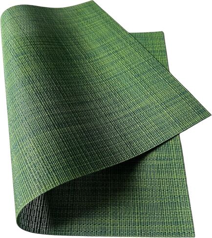 WAZAIGUR Placemats Set of 6 for Dining Table Heat-Resistant Washable Place Mats Woven Vinyl Kitchen Table Mats Easy to Clean,Orange in Saudi Arabia