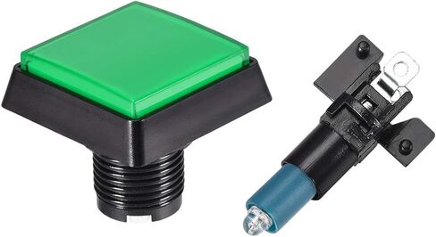 uxcell Game Push Button 50x50 Square 12V LED Illuminated Push Button Switch with Micro switch for Arcade Video Games Red 5pcs in Saudi Arabia