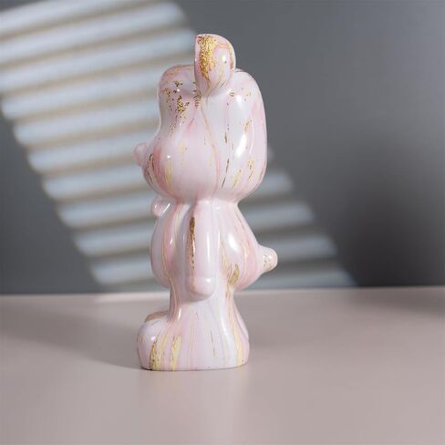 Resin Bear Statue Home Decor, Animal Sculpture, Graffiti Art Figurine Home Ornament Decoration for Office, Living Room, Bedroom, Book Shelf, TV Cabinet, Desktop (Black-Gold) in Saudi Arabia