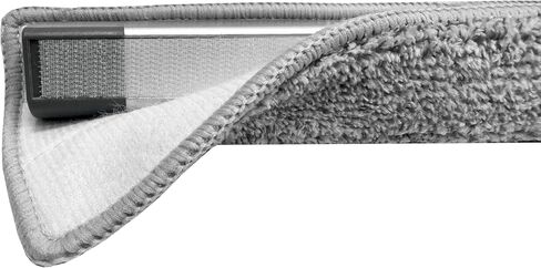 18" Wet and Dry Commercial Cuban Microfiber Mop Floor Cleaning with Aluminum Assembled Handle, Cylindrical Head Cleans Crevices, 2 Reusable Washable Pads, for Hardwood, Vinyl, Laminate, Tile in Saudi Arabia