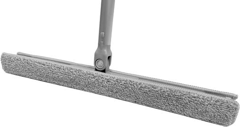 18" Wet and Dry Commercial Cuban Microfiber Mop Floor Cleaning with Aluminum Assembled Handle, Cylindrical Head Cleans Crevices, 2 Reusable Washable Pads, for Hardwood, Vinyl, Laminate, Tile in Saudi Arabia