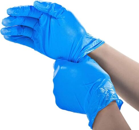 Jointown Basic Medical Synmax Vinyl Exam Gloves - Latex-Free & Powder-Free - Large, BMPF-3003 Blue 2 Boxes of 100 in Kuwait