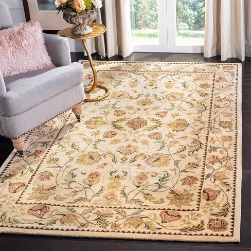 SAFAVIEH Bergama Collection 2'3" x 8' Ivory / Ivory BRG161B Handmade Oriental Premium Wool Runner Rug in Saudi Arabia