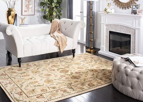 SAFAVIEH Bergama Collection 2'3" x 8' Ivory / Ivory BRG161B Handmade Oriental Premium Wool Runner Rug in Saudi Arabia