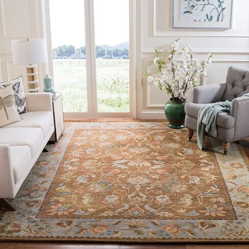 SAFAVIEH Bergama Collection 2'3" x 8' Ivory / Ivory BRG161B Handmade Oriental Premium Wool Runner Rug in Saudi Arabia