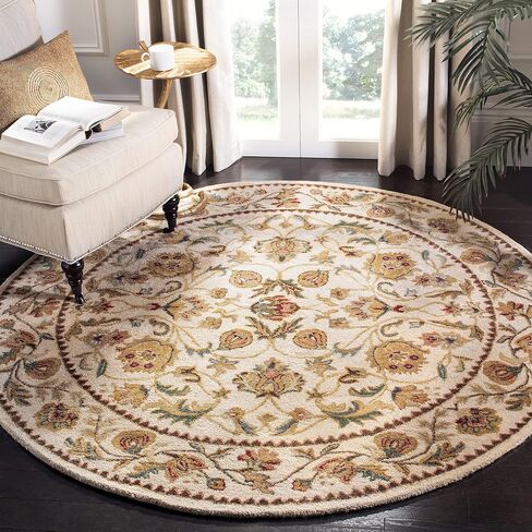 SAFAVIEH Bergama Collection 2'3" x 8' Ivory / Ivory BRG161B Handmade Oriental Premium Wool Runner Rug in Saudi Arabia