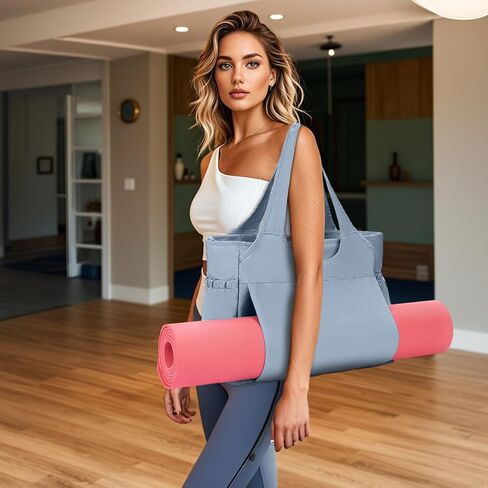 Tote Bag for Women, Travel Bag Lightweight Handbag with Yoga Mat Strap for Gym, Work, Travel in Saudi Arabia