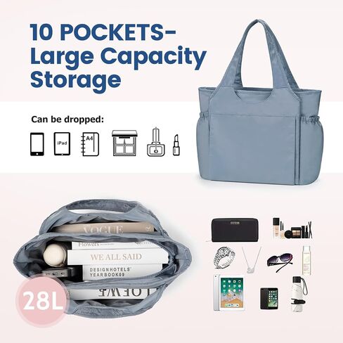 Tote Bag for Women, Travel Bag Lightweight Handbag with Yoga Mat Strap for Gym, Work, Travel in Saudi Arabia