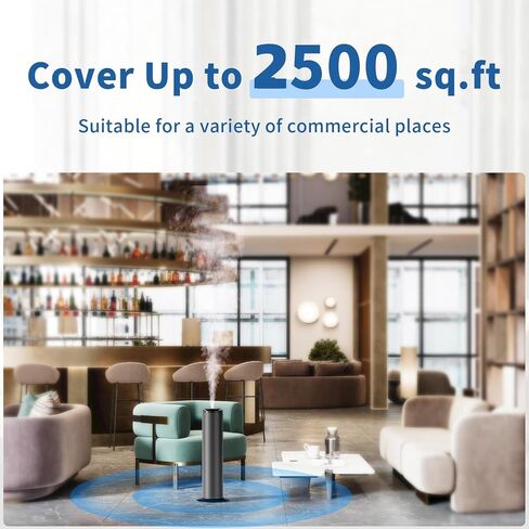 【2024 Upgraded】 BICEDO 600ml Remote Control Scent Air Machine for Home, 2500 sq.ft Essential Oil Diffuser Waterless Diffuser Cold Air Hotel Scent Diffuser for Large Room Office(Silver) in Saudi Arabia