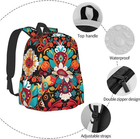 DEKIFNHG Halloween Dancing Skeleton School Backpack Casual Sports Goth Skull Bookbag Travel Laptop for Students Boys Girls in Kuwait