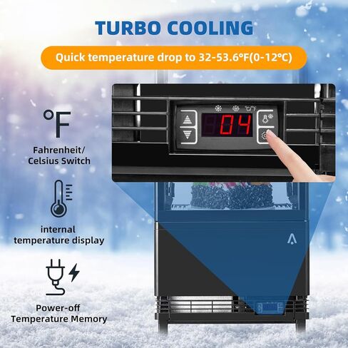 Towallmark Refrigerated Display Case, 2.0 Cu.Ft, Countertop Pastry Display Case Commercial Display Refrigerator with LED Lighting, Frost-Free Air-Cooling, Locked Door for Bakery in Saudi Arabia