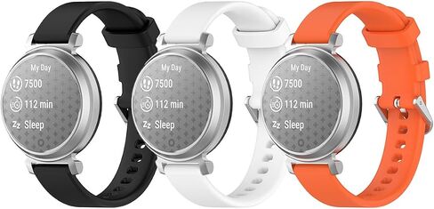 3-Packs Watch Band for Garmin Lily 2, Soft Silicone 14mm Replacement Watch Band Compatible with Garmin Lily 2 in Saudi Arabia