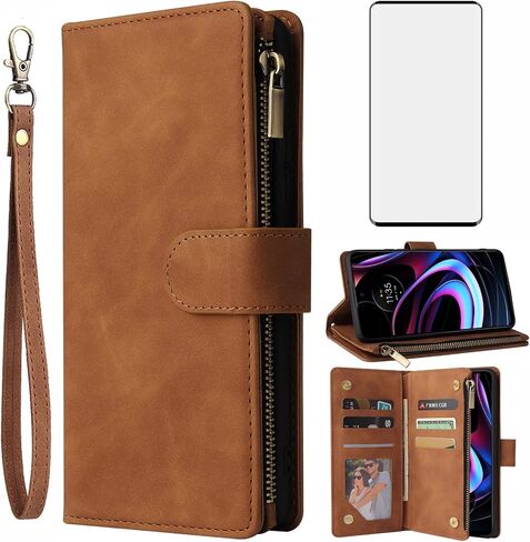 Asuwish Compatible with Motorola Edge+ Plus 2022/Edge 30 Pro/Edge X30 Wallet Case and Tempered Glass Screen Protector Flip Cover Card Holder Cell Phone Cases for Moto Edge + 5G UW/30 Ultra/X Blue in Saudi Arabia