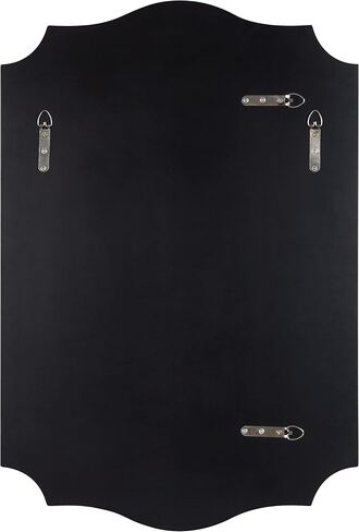 مرآة حائط صدفية من Kate and Laurel Hollyn Glam، مقاس 20 × 30، ذهبية، ديكور حائط تقليدي مزخرف بإطار أنيق وإسكالوب ناعمة in Saudi Arabia