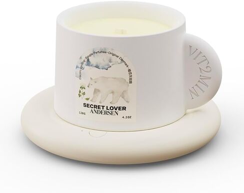 Electronic Ignition Scented Candles, 4.2oz Hand-Made Ceramic Jar Single Wick Candle Soy Wax Blend Aromatherapy Candles with 30 Hours of Burn Time(Match Girl) in Saudi Arabia