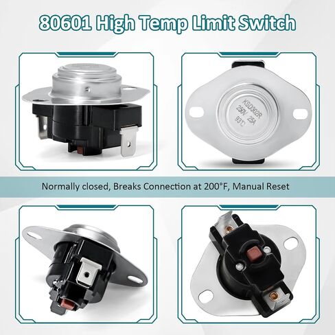 Hiorucet SRV230-1220 Snap Disc Fan Switch for Heatilator Eco-Choice PS35, PS50, CAB50 Pellet Stoves, Low Limit Switch for Quadrafire Bodega Bay Wood stoves, Quadra-Fire Castile, Mt Vernon, Santa Fe in Saudi Arabia