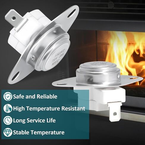 Hiorucet SRV230-1220 Snap Disc Fan Switch for Heatilator Eco-Choice PS35, PS50, CAB50 Pellet Stoves, Low Limit Switch for Quadrafire Bodega Bay Wood stoves, Quadra-Fire Castile, Mt Vernon, Santa Fe in Saudi Arabia