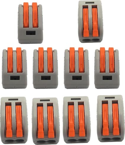 Wire Connectors, Compact Lever Wire Connectors Kit Splicing Wire Fast Connection Terminal Connectors 2/3/4/5 Conductor Assortment Kit for Quick Connect 28-12 AWG 10PCS (PCT-215) in Saudi Arabia