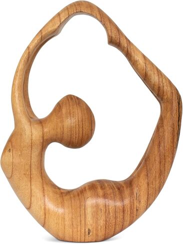 G6 Collection Wooden Handmade Abstract Sculpture Tranquility - Art Decorative Home Decor Handcrafted Figurine Accent Decoration Artwork Hand Carved, Abstract Yoga in Saudi Arabia