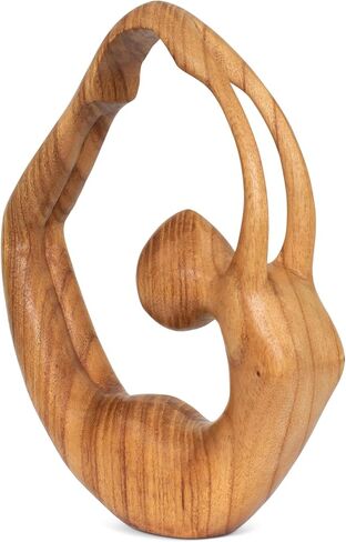 G6 Collection Wooden Handmade Abstract Sculpture Tranquility - Art Decorative Home Decor Handcrafted Figurine Accent Decoration Artwork Hand Carved, Abstract Yoga in Saudi Arabia