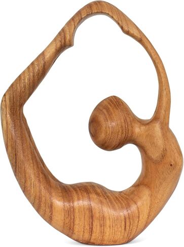 G6 Collection Wooden Handmade Abstract Sculpture Tranquility - Art Decorative Home Decor Handcrafted Figurine Accent Decoration Artwork Hand Carved, Abstract Yoga in Saudi Arabia