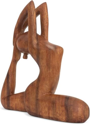 G6 Collection Wooden Handmade Abstract Sculpture Tranquility - Art Decorative Home Decor Handcrafted Figurine Accent Decoration Artwork Hand Carved, Abstract Yoga in Saudi Arabia
