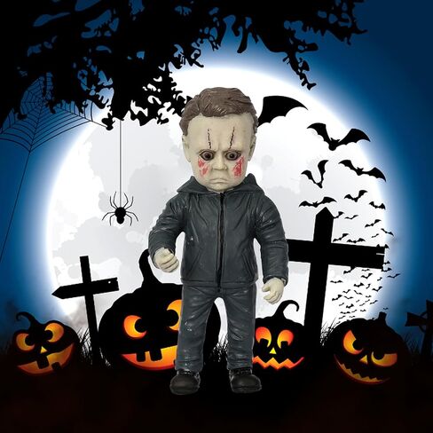 brableewear Horror Movie Gnomes Halloween Zombie Statues Decor Horror Killer Set Pennywise Action Figures Michael Myers Freddy Jason Chucky Clown Pinhead Halloween Decor in Saudi Arabia