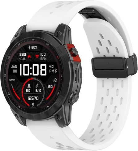 20mm Quick Fit Watch Band for Garmin Fenix 6s/Fenix 6s Pro, Fenix 7s, Fenix 5s/Fenix 5s Plus, Descent Mk2s, Instinct 2s Breathable Silicone Replacement Band for Man and Women in Saudi Arabia