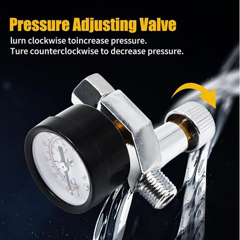 1/4" NPS Water Pressure Regulator Valve, Regulator Adjustable Control Valve with Pressure Gauge in Saudi Arabia