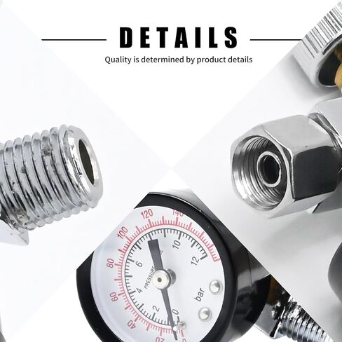 1/4" NPS Water Pressure Regulator Valve, Regulator Adjustable Control Valve with Pressure Gauge in Saudi Arabia