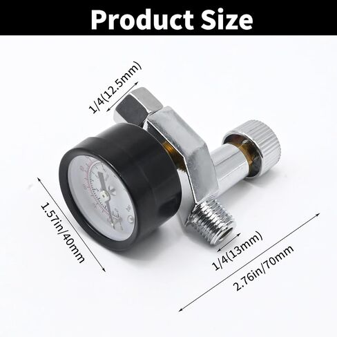 1/4" NPS Water Pressure Regulator Valve, Regulator Adjustable Control Valve with Pressure Gauge in Saudi Arabia