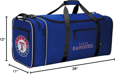 The Northwest Company Texas Rangers MLB Steal Duffel، 28 بوصة × 11 بوصة × 12 بوصة، متعدد، مقاس واحد in Saudi Arabia