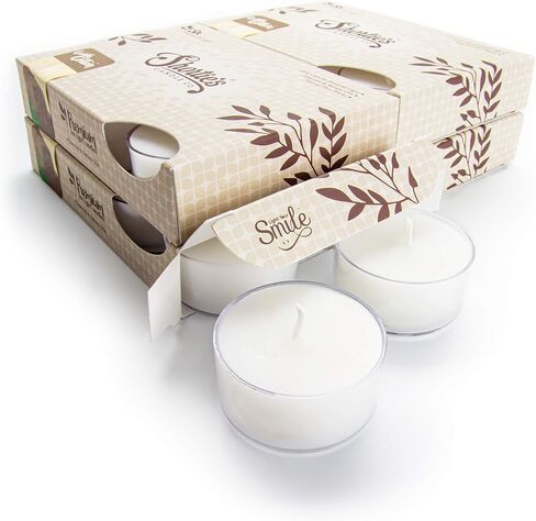 مجموعة كبيرة من شموع Tealight الفاخرة من أوراق الأوكالبتوس - معطرة للغاية بالزيوت العطرية والطبيعية - 24 مصباح شاي أخضر - ضوء شموع جميل - صنع في الولايات المتحدة الأمريكية - مجموعة منعشة ونظيفة in Kuwait