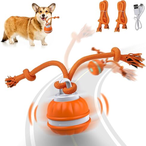 Interactive Dog Toys Rolling Ball for Puppy/Small Dogs,Peppy Pet Ball for Dogs,Motion Activate,Automatic Moving Dog Toy,USB Rechargeable in Saudi Arabia