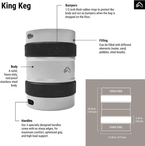 TRIBE WOD King Keg - Strongman Log Press, Farmers Carry and Powerlifting 35-600 Lbs Sandbags for Fitness - The Ultimate Strength and Cardio Training Tool in Kuwait