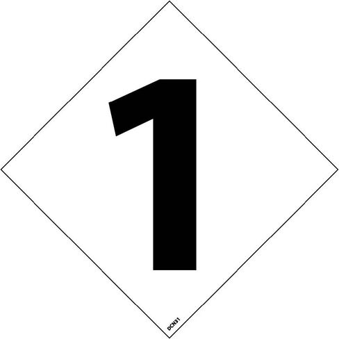 NMC DCN31 رقم ملصق NFPA للعلامة الوطنية، 1، 3 بوصة، (5/عبوة)، Ps Vinyl (عبوة من 5) in Saudi Arabia
