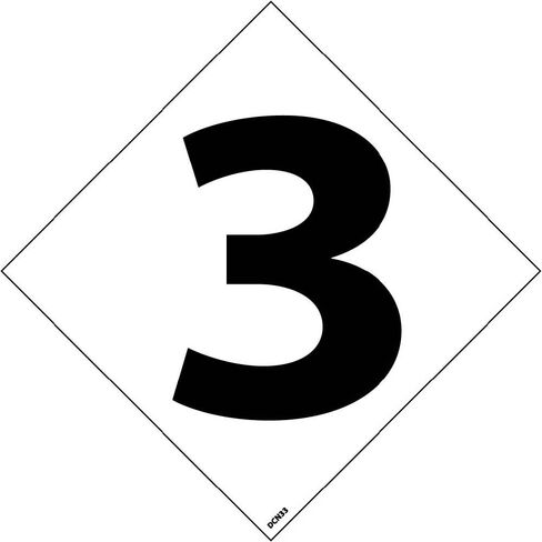 NMC DCN33 National Marker Hazard Identification System Labels, 3, Inch, (5/Pk), Ps Vinyl (Pack of 5) in Saudi Arabia