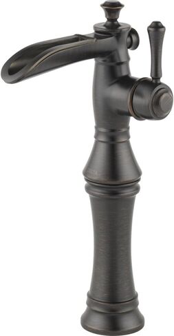 Delta Faucet 798LF-PN Cassidy Single Handle Single Hole Waterfall Bathroom Faucet for Vessel Sinks, Polished Nickel,7.50 x 3.41 x 7.50 inches in Kuwait
