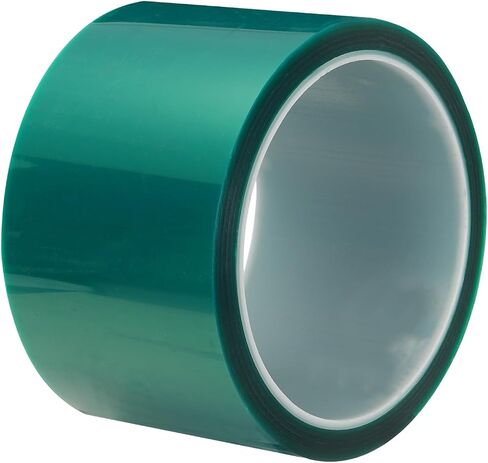 MECCANIXITY Resin Tape Silicone Adhesive Tape High Temperature Resistance Easy Peeling Polyester for Epoxy Resin,River Tables,Craft,Remove Residue 2.95 Inch Wide 108FT Long(Green),Pack of 1 in Kuwait