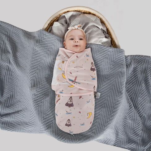 Baby Swaddle Blanket Boy Girl,Super Soft Material Newborn Adjustable Swaddles for 0-3 Months,2-Way Zipper Sleep Sack 1 Pack in Saudi Arabia
