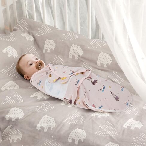 Baby Swaddle Blanket Boy Girl,Super Soft Material Newborn Adjustable Swaddles for 0-3 Months,2-Way Zipper Sleep Sack 1 Pack in Saudi Arabia