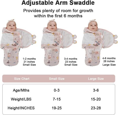Baby Swaddle Blanket Boy Girl,Super Soft Material Newborn Adjustable Swaddles for 0-3 Months,2-Way Zipper Sleep Sack 1 Pack in Saudi Arabia