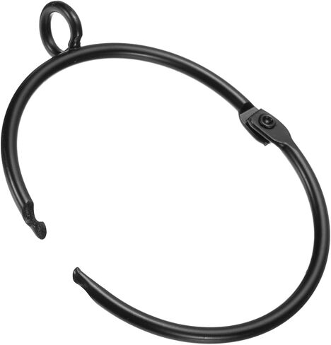 uxcell 28 PCS Openable Curtain Rod Rings with Eyelets Drapery Metal Curtain Rings Hanging Rings for Curtain Rod 2-Inch Inner Diameter Silver in Saudi Arabia