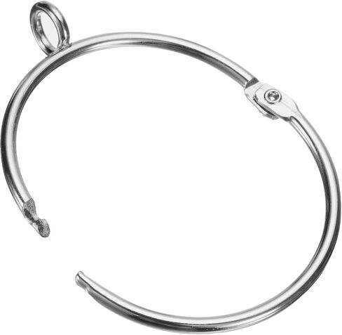 uxcell 28 PCS Openable Curtain Rod Rings with Eyelets Drapery Metal Curtain Rings Hanging Rings for Curtain Rod 2-Inch Inner Diameter Silver in Saudi Arabia