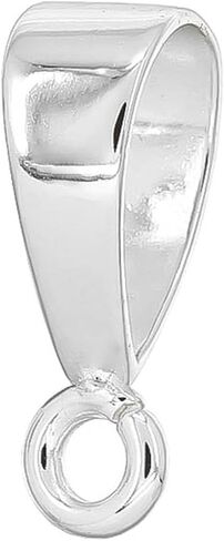 1PC Sterling Silver Slider Pendant Clasp Bail Connector with Open Loop in Saudi Arabia